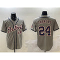 Blackjersey Detroit Tigers #24 Miguel Cabrera Gray  Cool Base Stitched Jersey