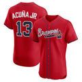 BlackjerseyAtlanta Braves #13 Ronald Acu?a Jr. Red  Alternate 2 Elite Jersey