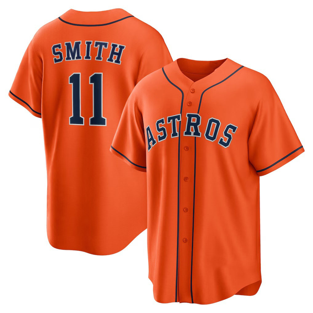 Blackjersey Houston Astros #11 Cam Smith Orange  Alternate Replica Jersey
