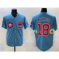BlackjerseyChicago Cubs #18 Sh¨­ta Imanaga Blue  2025 Tokyo Series 2nd Alternate Limited Stitched Jersey