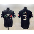 Blackjersey Houston Astros #3 Jeremy Pena Black  Mexico With World Serise Champions Patch Cool Base Stitched Jersey