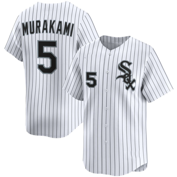 Blackjersey Chicago White Sox #5 Munetaka Murakami White  2025 Home Limited Stitched Jersey