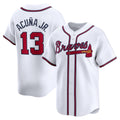 BlackjerseyAtlanta Braves #13 Ronald Acu?a Jr. White  Home Limited Player Jersey