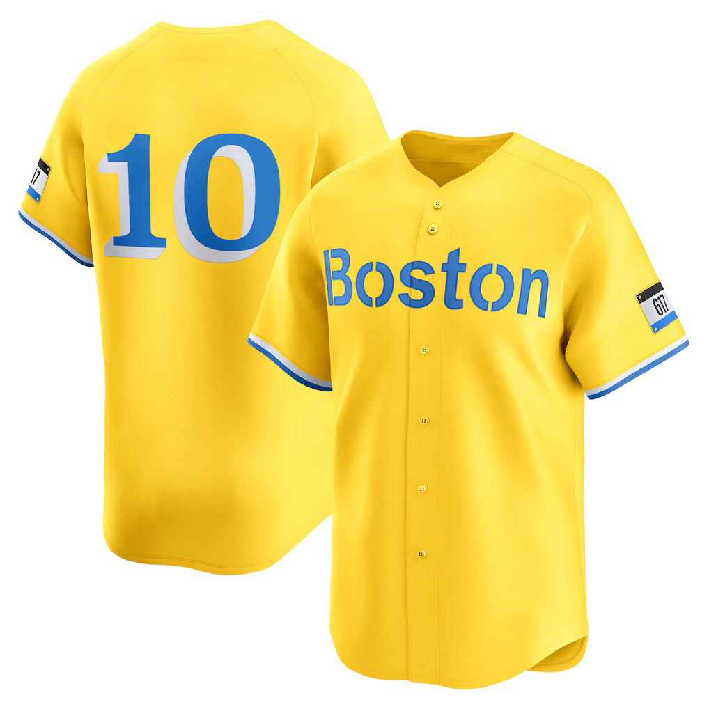 BlackjerseyBoston Red Sox #10 Trevor Story Gold  City Connect Limited Player Jersey
