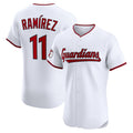 BlackjerseyCleveland Guardians #11 Jos¨¦ Ram¨ªrez White  Home Elite Jersey