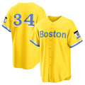 BlackjerseyBoston Red Sox #34 David Ortiz Gold  Retired Player City Connect Replica Jersey