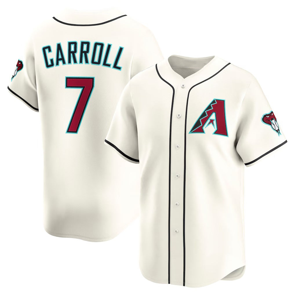 BlackjerseyArizona Diamondbacks #7 Corbin Carroll Cream  Home Limited Player Jersey