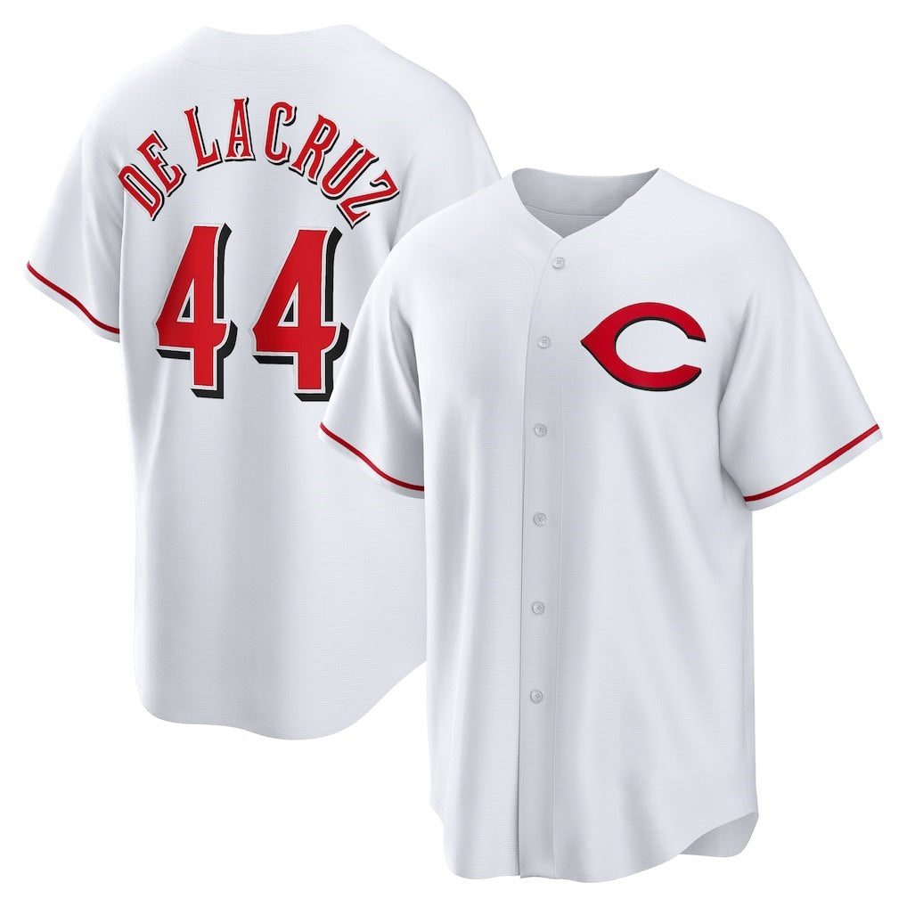 Blackjersey Cincinnati Reds #44 Elly De La Cruz White  Alternate 2 Replica Jersey
