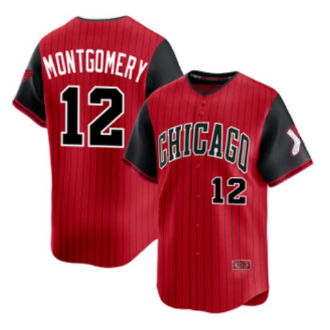 Blackjersey Chicago White Sox #12 Colson Montgomery Red Black  2025 City Connect Limited Stitched Jersey