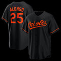 BlackjerseyBaltimore Orioles #25 Pete Alonso Black  Alternate Replica Jersey