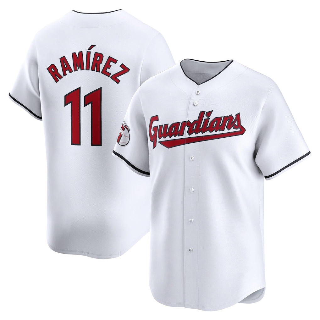 BlackjerseyCleveland Guardians #11 Jose Ramirez White  Home Limited Player Jersey