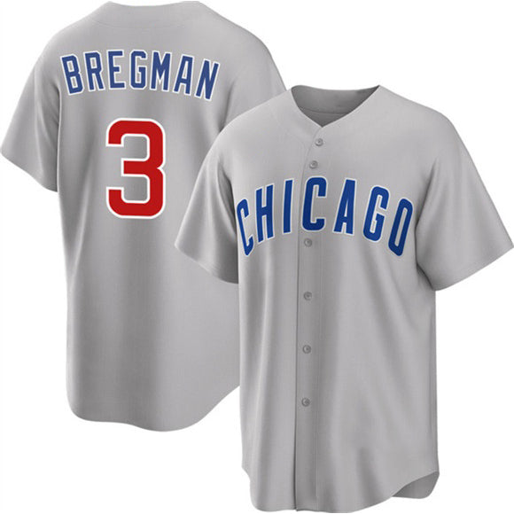 BlackjerseyChicago Cubs #3 Alex Bregman Gray  2026 Cool Base Limited Stitched Jersey