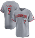 Blackjersey Cincinnati Reds #7 Spencer Steer Gray  Away Limited Stitched Jersey