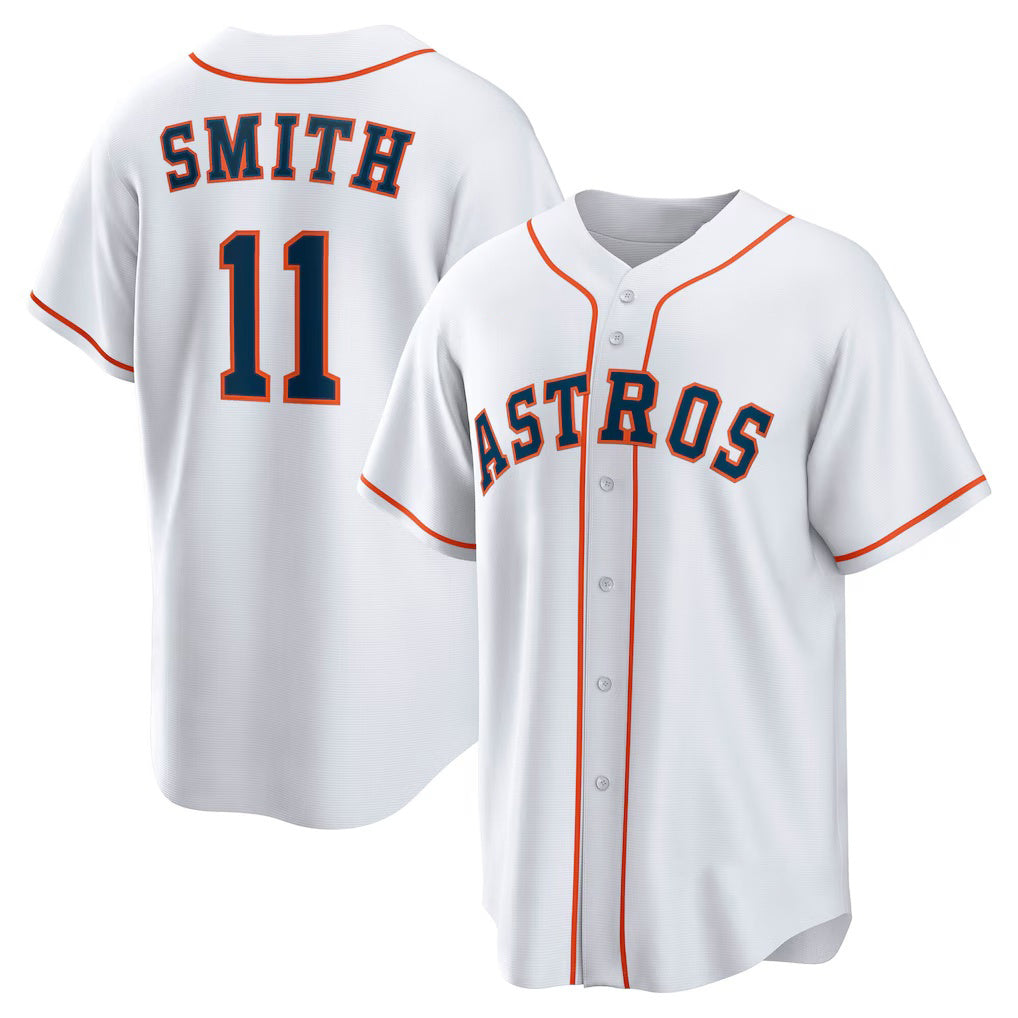 Blackjersey Houston Astros #11 Cam Smith White  Home Replica Jersey