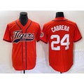 Blackjersey Detroit Tigers #24 Miguel Cabrera Orange  Cool Base Stitched Jersey