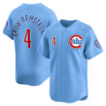 BlackjerseyChicago Cubs #4 Pete Crow-Armstrong Light Blue  Alternate Limited Player Jersey