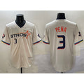 Blackjersey Houston Astros #3 Jeremy Pena Cream  2025 City Connect With Texas Patch Limited Stitched Jersey