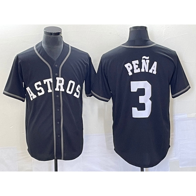 Blackjersey Houston Astros #3 Jeremy Pena Black  Cool Base Stitched Jersey