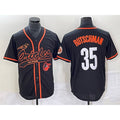 BlackjerseyBaltimore Orioles #35 Adley Rutschman Black  With Patch Cool Base Stitched Jersey