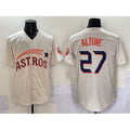 Blackjersey Houston Astros #27 Jose Altuve Cream  Throwback Cooperstown Collection Limited Stitched Jersey